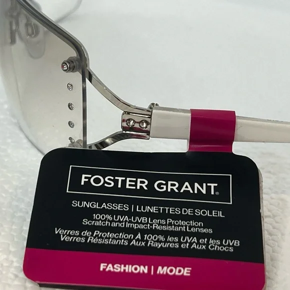 Foster Grant Women's Rimless Sunglasses in Silver and Clear - Picture 5 of 9